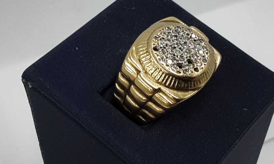 Men's Ring - Yellow Gold 14k (.585) 9.6 grams Size 10