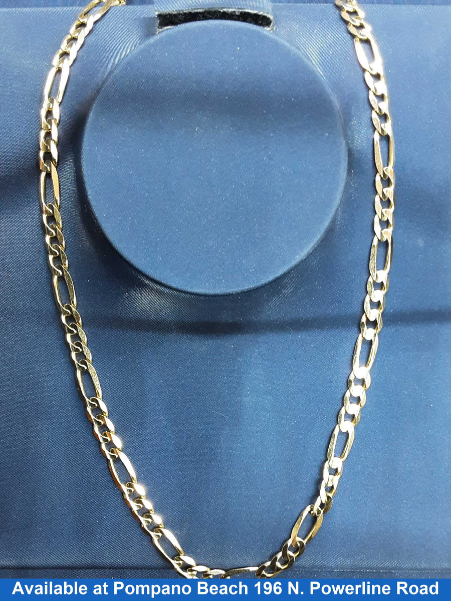 Figaro Chain - Yellow Gold 14k (.585) 27.7 grams 26 inch