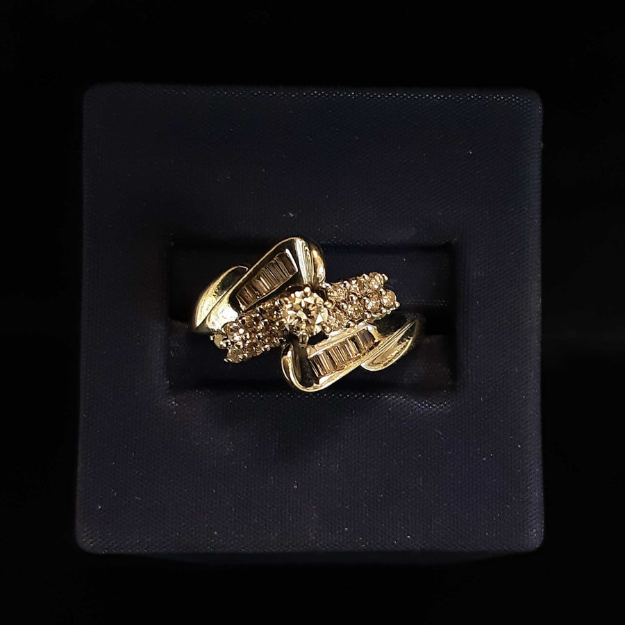 Ring - Engagement Set - White Gold 14k (.585) 4.8 grams Size 7