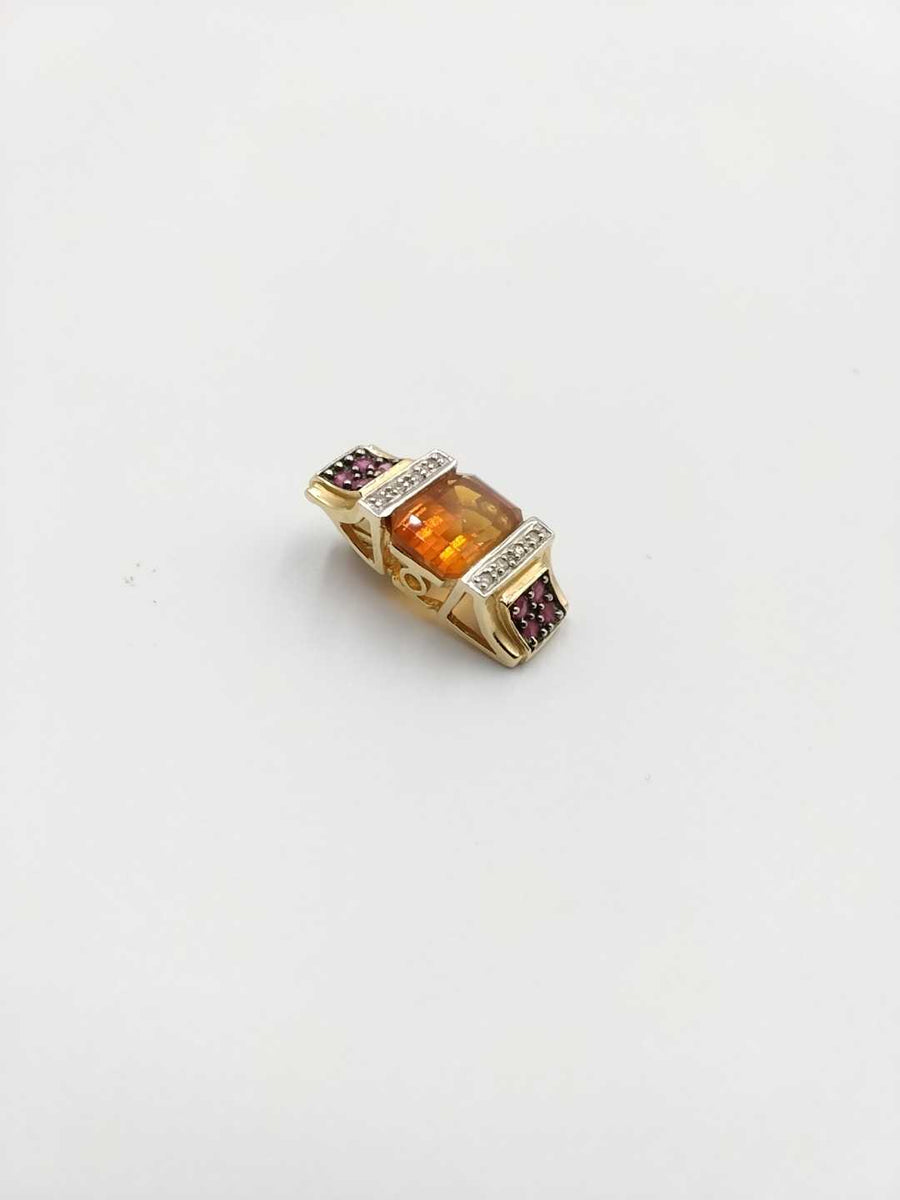 Diamond Pendant - Yellow Gold 14k (.585) 3.9 grams