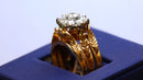 Ring - Wedding Set - Yellow Gold 14k (.585) 7.7 grams Size 20