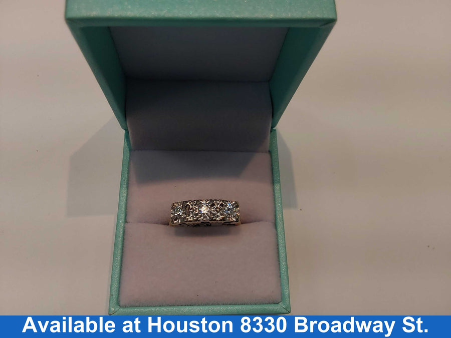 Women's Ring - Mother's - Yellow Gold 14k (.585) 3.8 grams Size 6.5