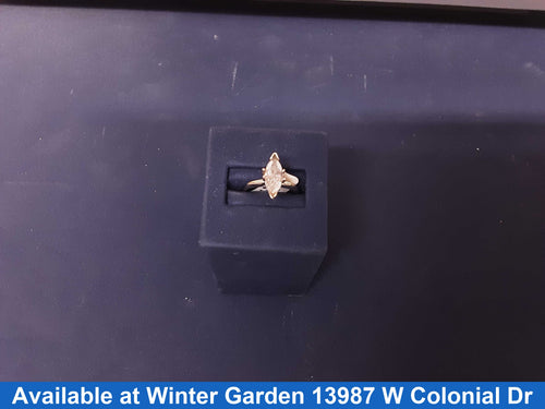 Women's Ring - Solitaire - White Gold 14k (.585) 3.3 grams Size 9.5