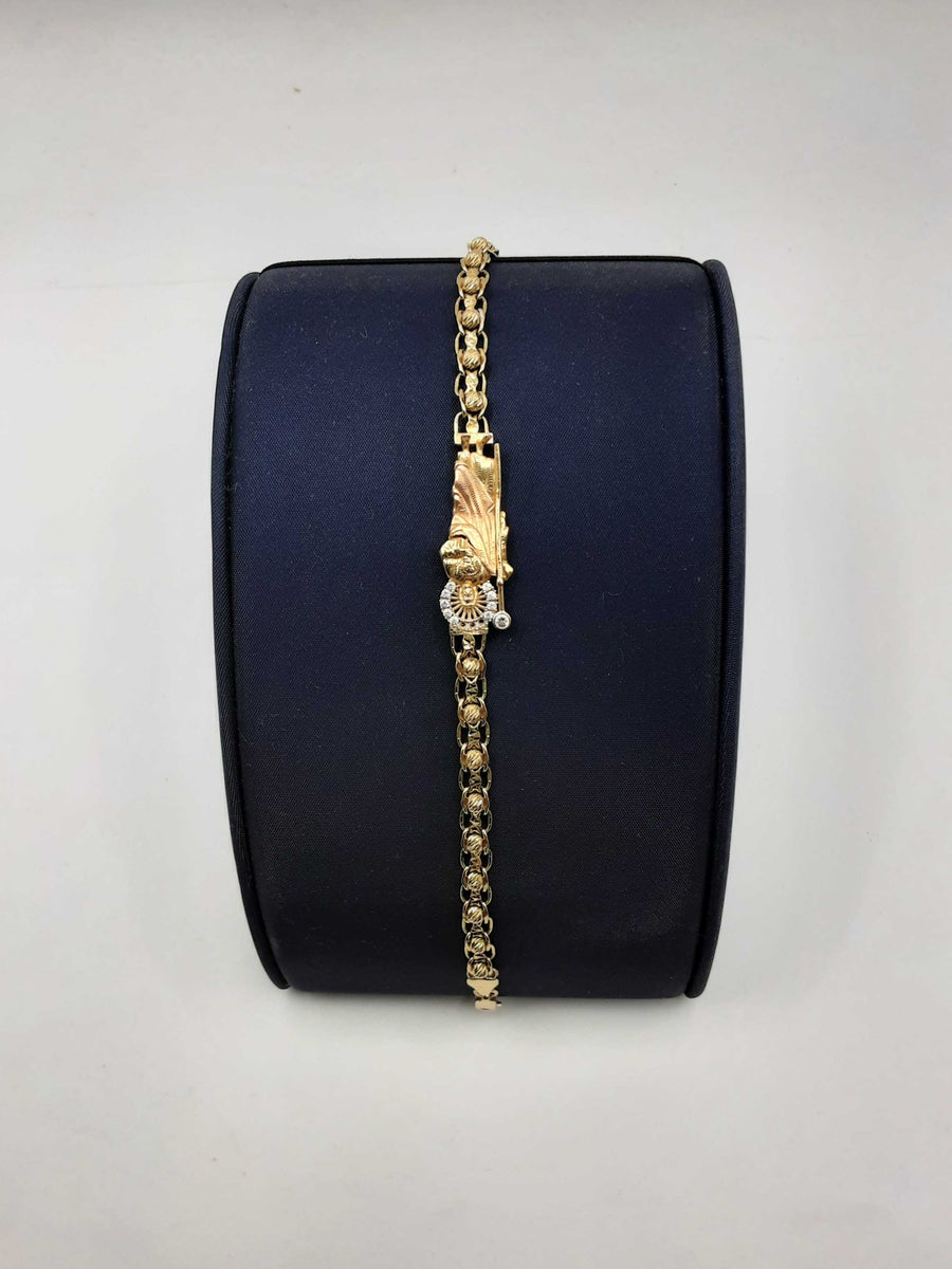 Bead Bracelet - Yellow Gold 14k (.585) 7 grams 7 inch