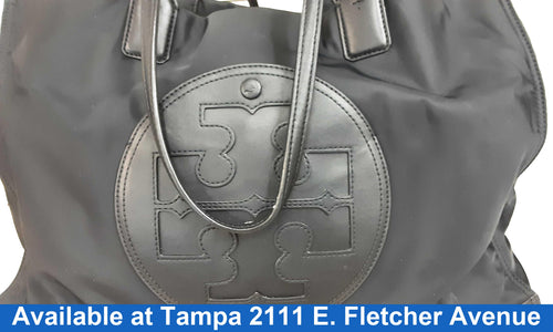 Tory Burch Ella Tote Black Purse / Handbag