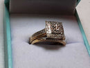 Ring - Engagement Set - Yellow Gold 10k (.417) 3.2 grams Size 5.5
