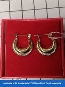 Hoop Earrings - Yellow Gold 14k (.585) 1.7 grams