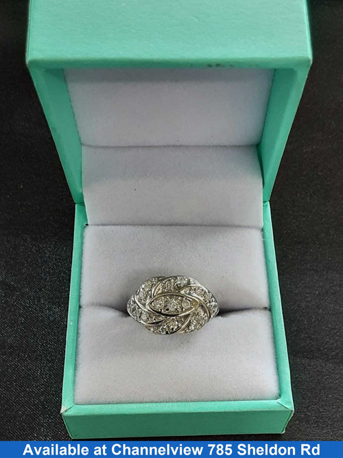 Women's Ring - White Gold 10k (.417) 3.4 grams Size 5.5
