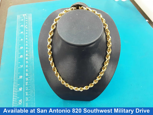 Rope Chain - Yellow Gold 10k (.417) 11.4 grams 24 inch