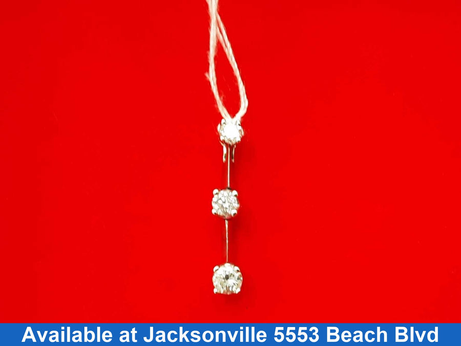 Diamond Pendant - White Gold 14k (.585) 1.4 grams