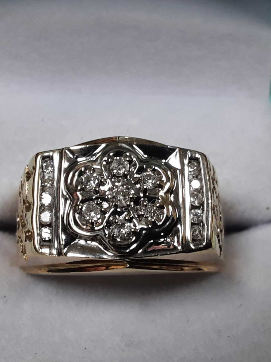 Women's Ring - Yellow Gold 10k (.417) 8.1 grams Size 10.5