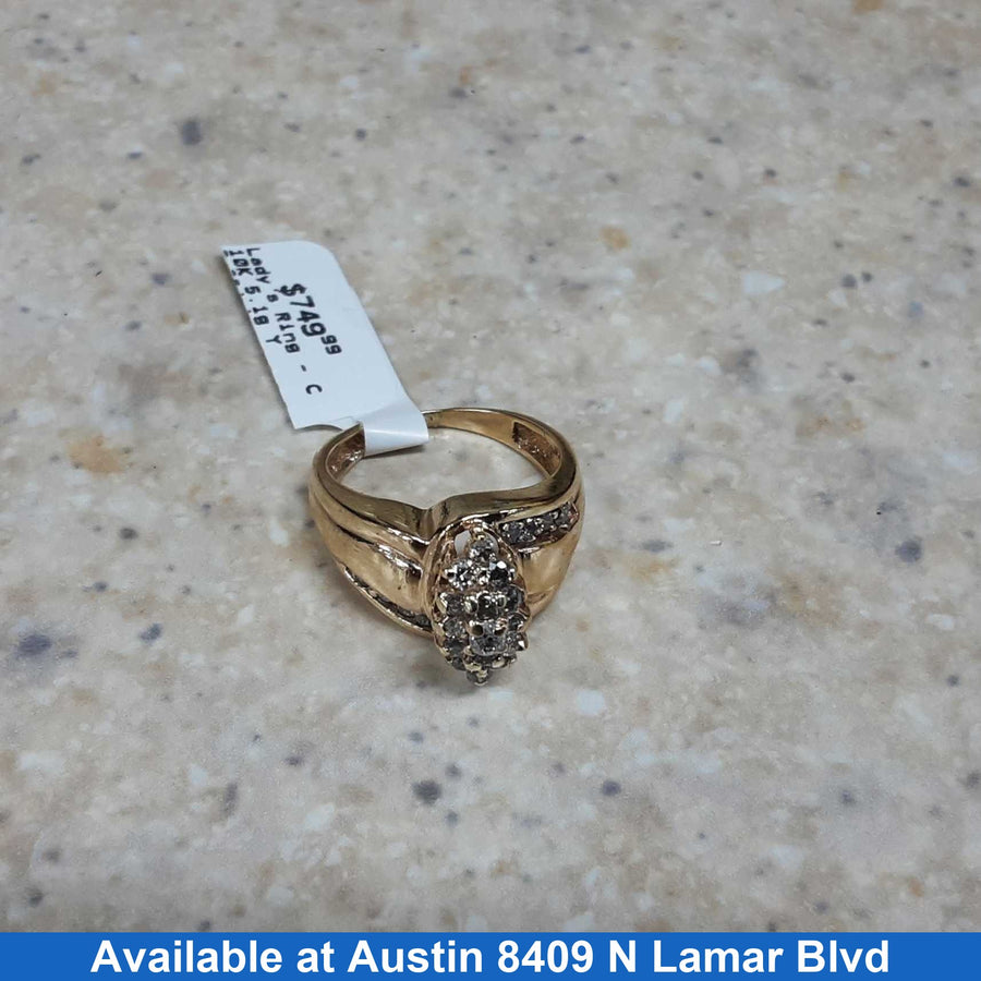 Women's Ring - Yellow Gold 10k (.417) 5.1 grams Size 7
