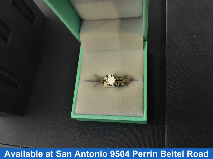 Women's Ring - Solitaire - Yellow Gold 14k (.585) 2 grams Size 8