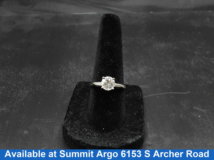 Women's Ring - Solitaire - White Gold 14k (.585) 2.7 grams Size 6.5