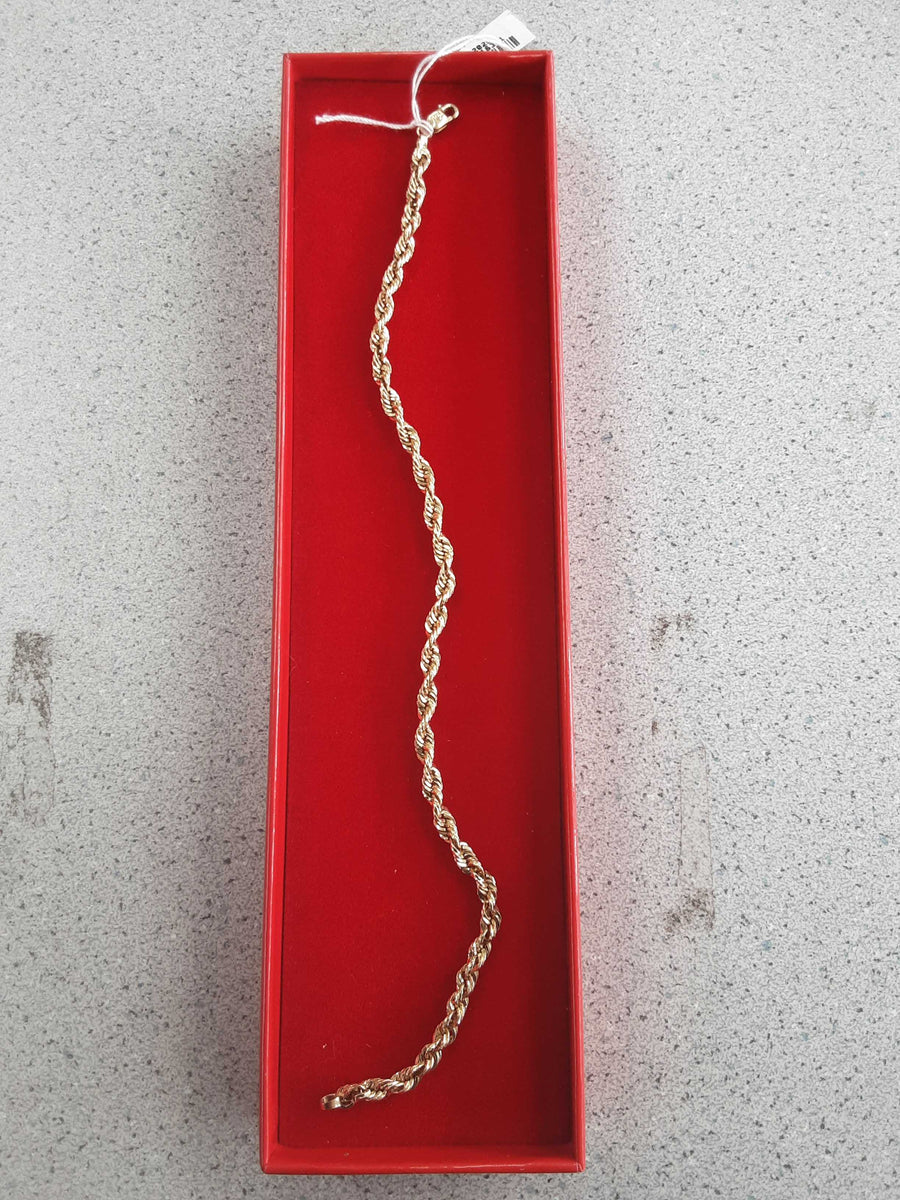 Rope Bracelet - Yellow Gold 14k (.585) 2.9 grams 9 inch