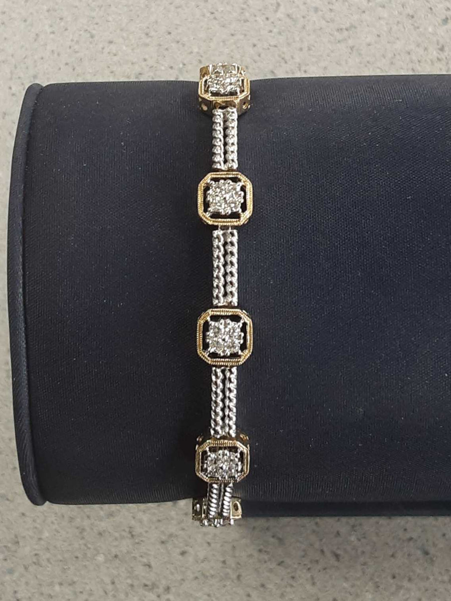Tennis Bracelet - White Gold 14k (.585) 14.1 grams 7 inch