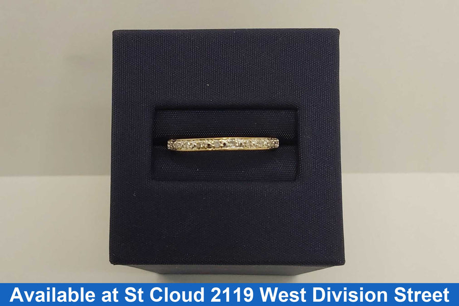 Women's Ring - Anniversary - Yellow Gold 10k (.417) 1.45 grams Size 7