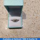 Ring - Wedding Set - White Gold 14k (.585) 6.3 grams Size 6.5