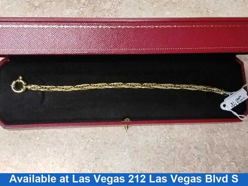 Wheat Bracelet - Yellow Gold 14k (.585) 8.4 grams 8 inch