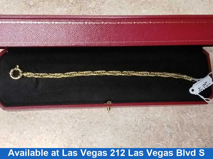 Wheat Bracelet - Yellow Gold 14k (.585) 8.4 grams 8 inch