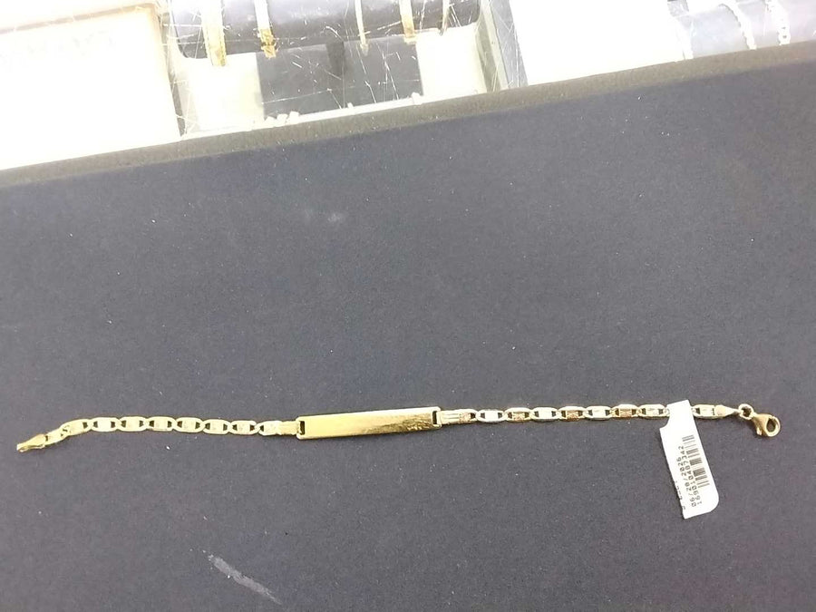 ID Bracelet - Tricolor Gold 14k (.585) 4.4 grams 7 inch