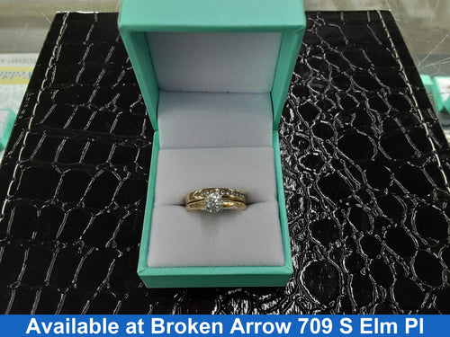 Ring - Engagement Set - White Gold 10k (.417) 4.8 grams Size 5.5