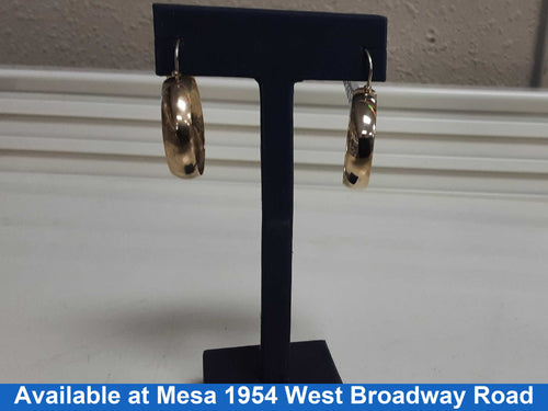 Hoop Earrings - Yellow Gold 10k (.417) 3.5 grams