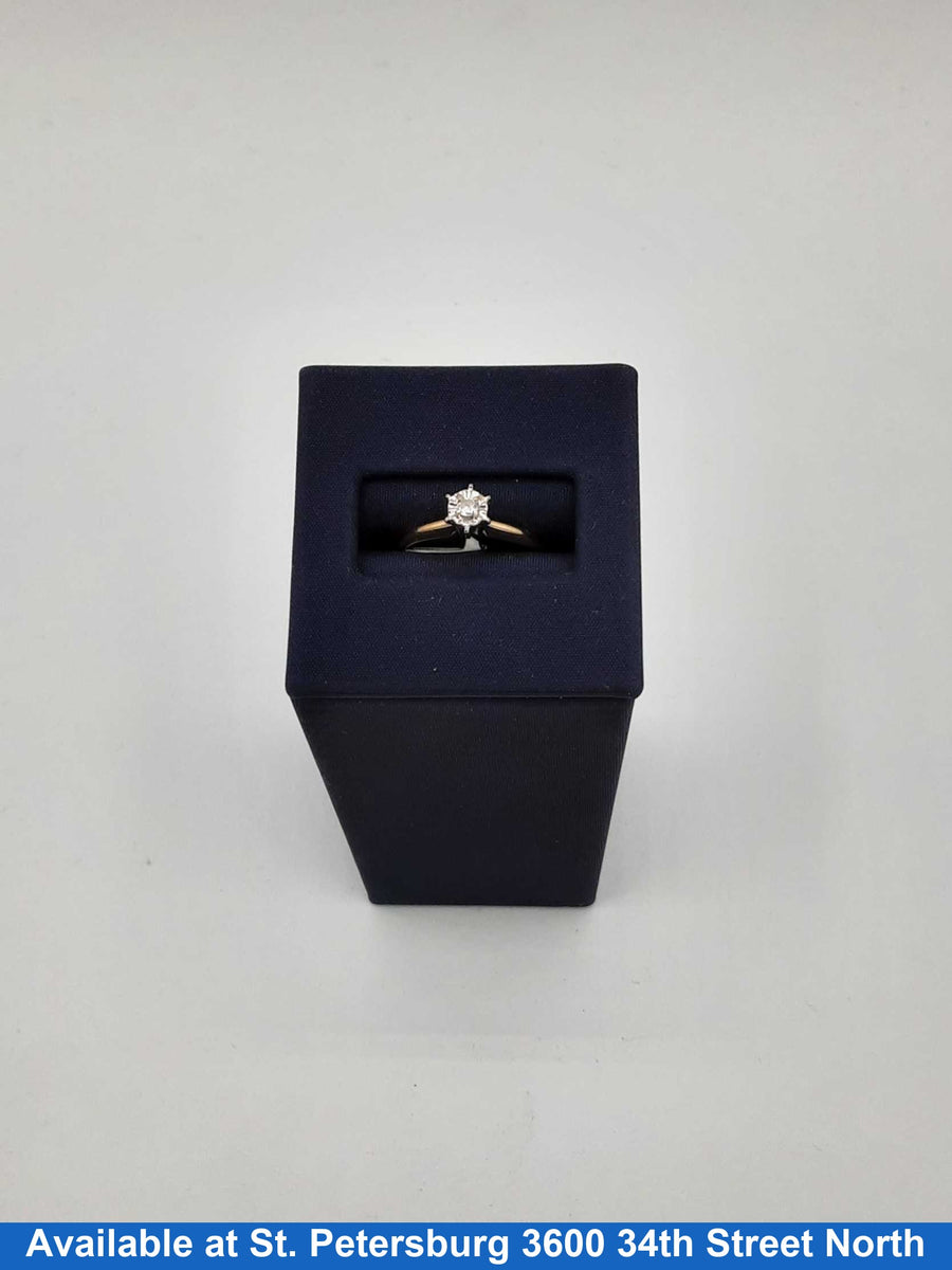 Women's Ring - Solitaire - Yellow Gold 14k (.585) 1.8 grams Size 7