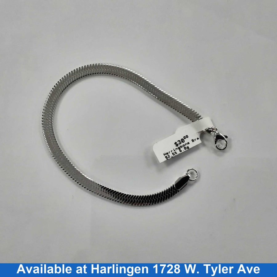 Herringbone Bracelet - Silver 6 grams 5 inch