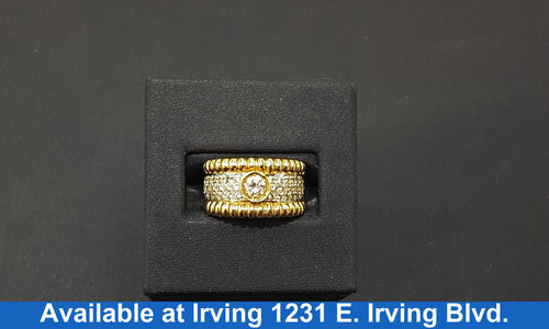 Women's Ring - Solitaire - Yellow Gold 14k (.585) 6.4 grams Size 6