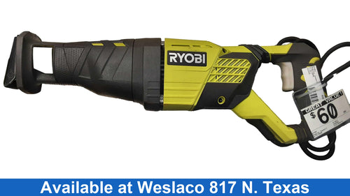 Ryobi Rj1861v Green Corded Reciprocating Saw