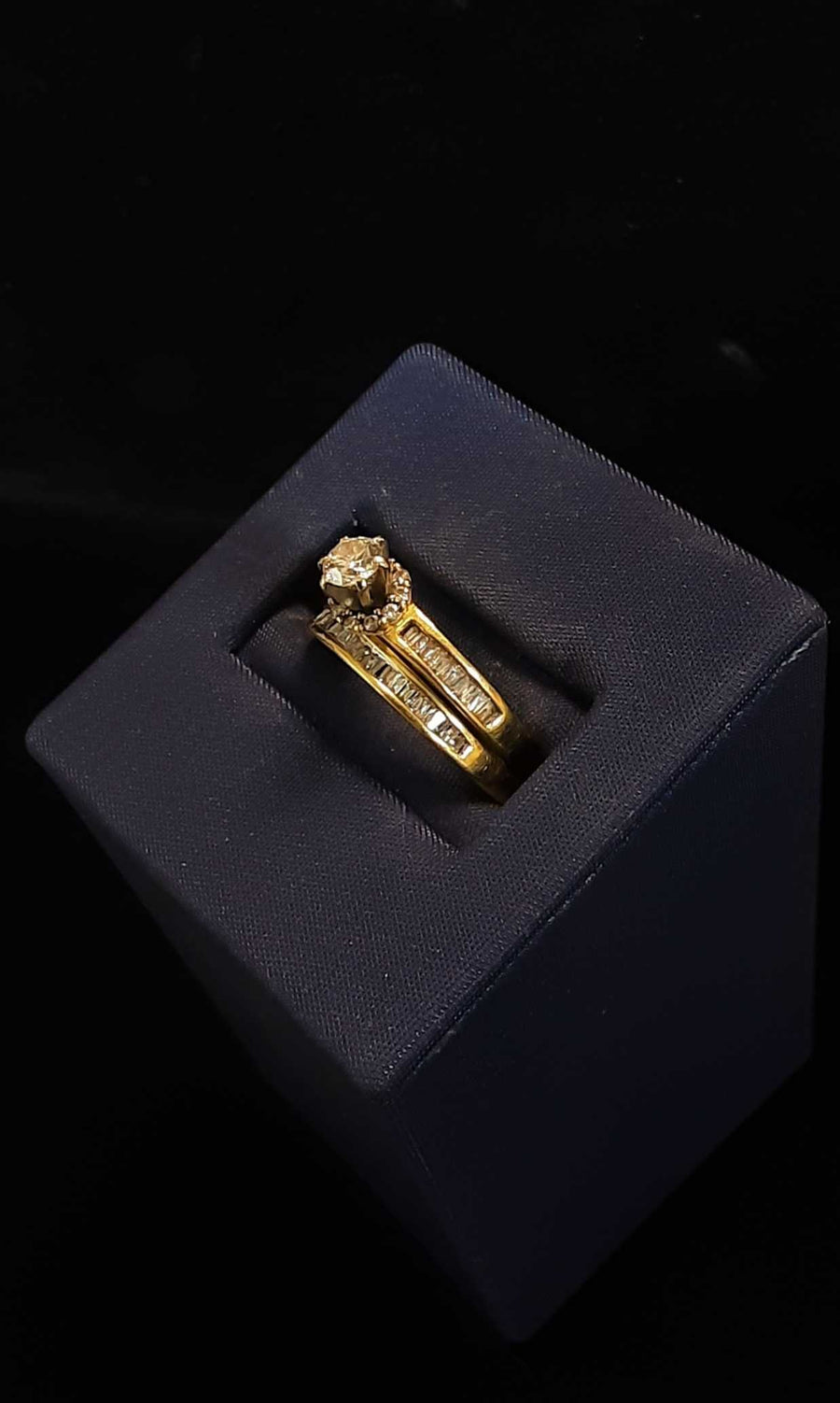 Ring - Engagement Set - Yellow Gold 14k (.585) 4.9 grams Size 7