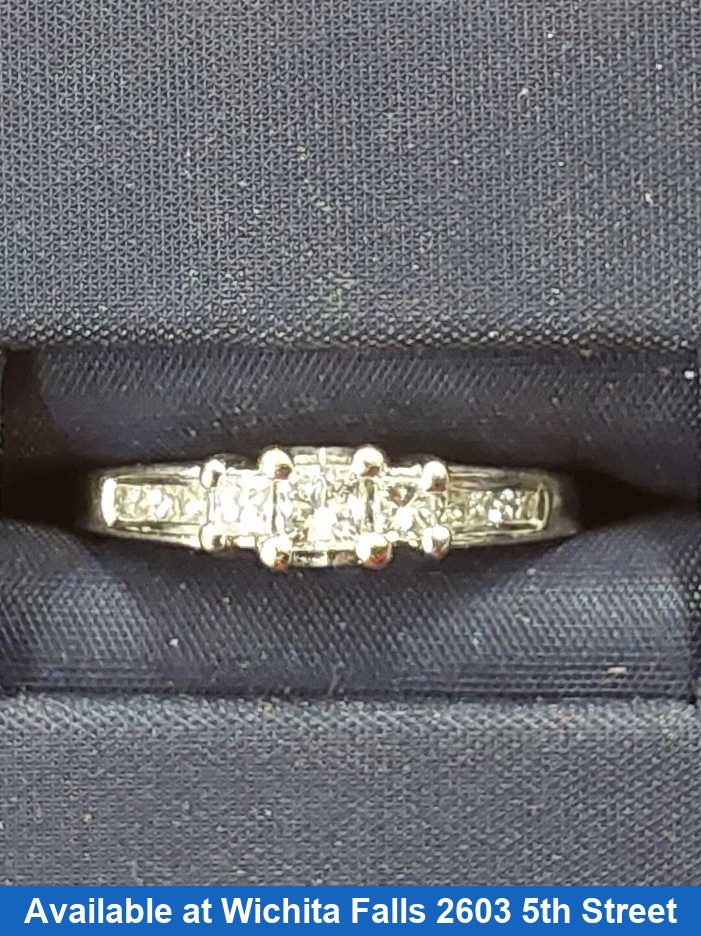 Ring - Wedding Set - White Gold 14k (.585) 3.2 grams Size 8