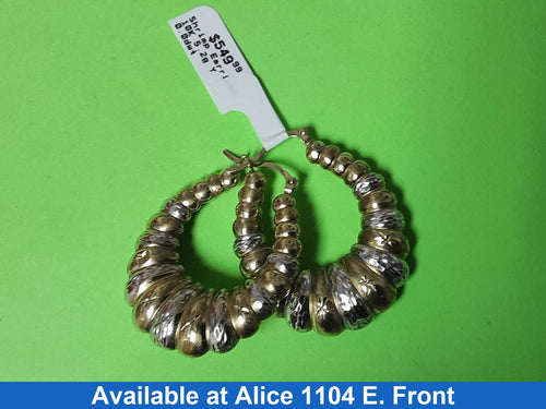 Shrimp Earrings - Yellow Gold 10k (.417) 5.2 grams