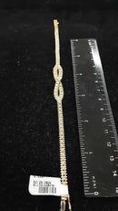 Tricolor Bracelet - Yellow Gold 14k (.585) 10.2 grams 8 inch