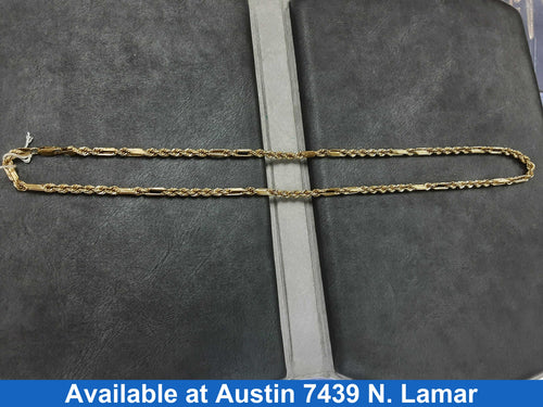 Rope Chain - Yellow Gold 14k (.585) 39.6 grams 24 inch