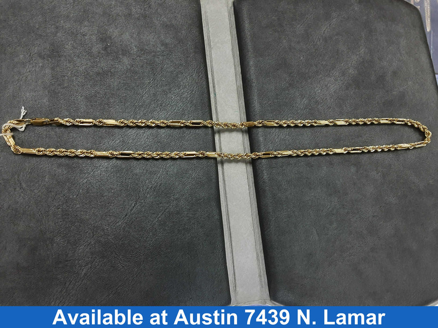 Rope Chain - Yellow Gold 14k (.585) 39.6 grams 24 inch