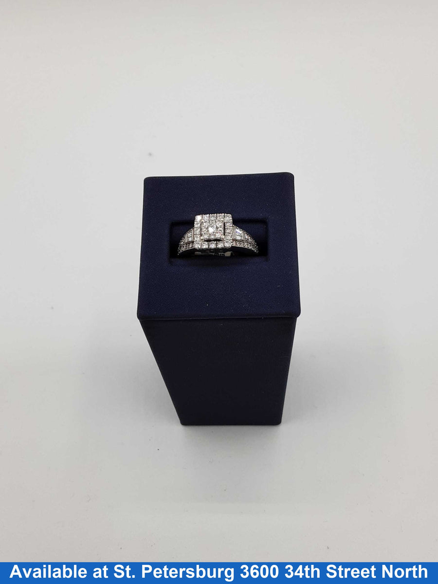 Ring - Engagement Set - White Gold 10k (.417) 5.5 grams Size 7.5