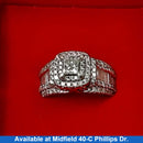 Ring - Wedding Set - White Gold 14k (.585) 7 grams Size 7