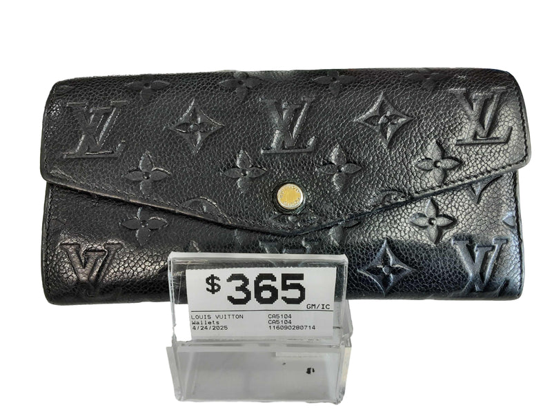Louis Vuitton Ca5104 Black Wallet