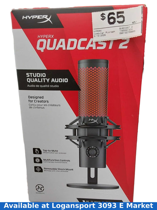 Hyperx Quadcast 2 Red Computer Microphone