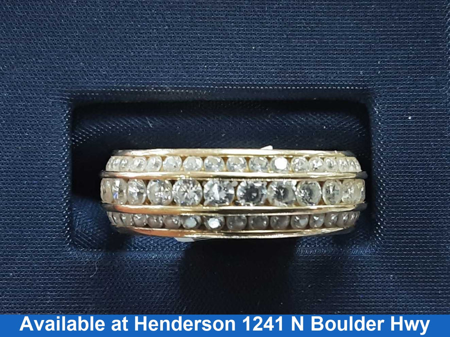 Women's Ring - Anniversary - Yellow Gold 14k (.585) 4.5 grams Size 20