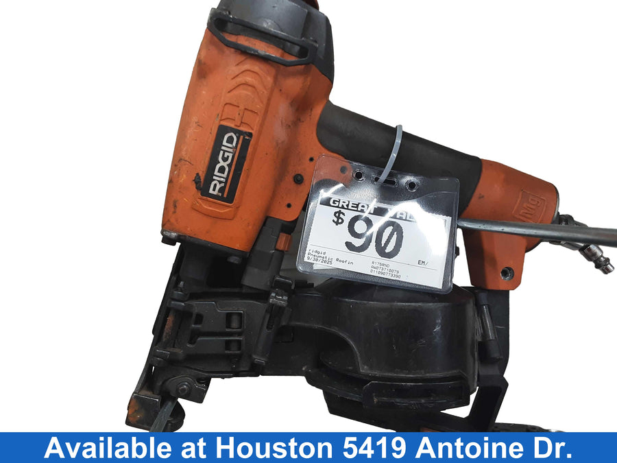 Ridgid R175rnd Orange Pneumatic Roofing Nailer