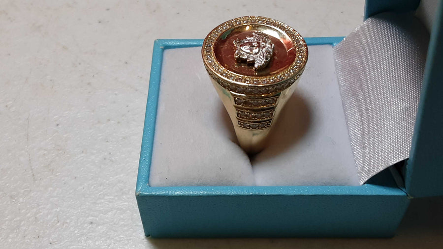 Men's Ring - Yellow Gold 14k (.585) 7.2 grams Size 12