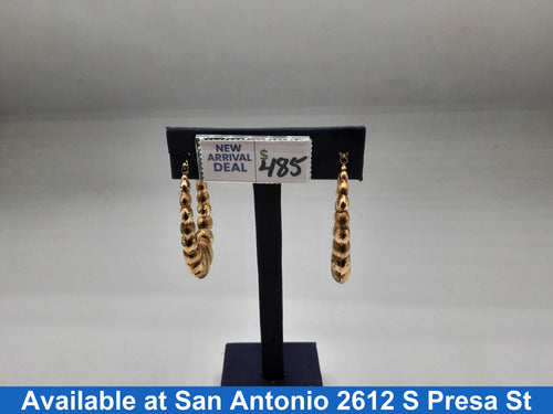 Shrimp Earrings - Yellow Gold 10k (.417) 4.6 grams