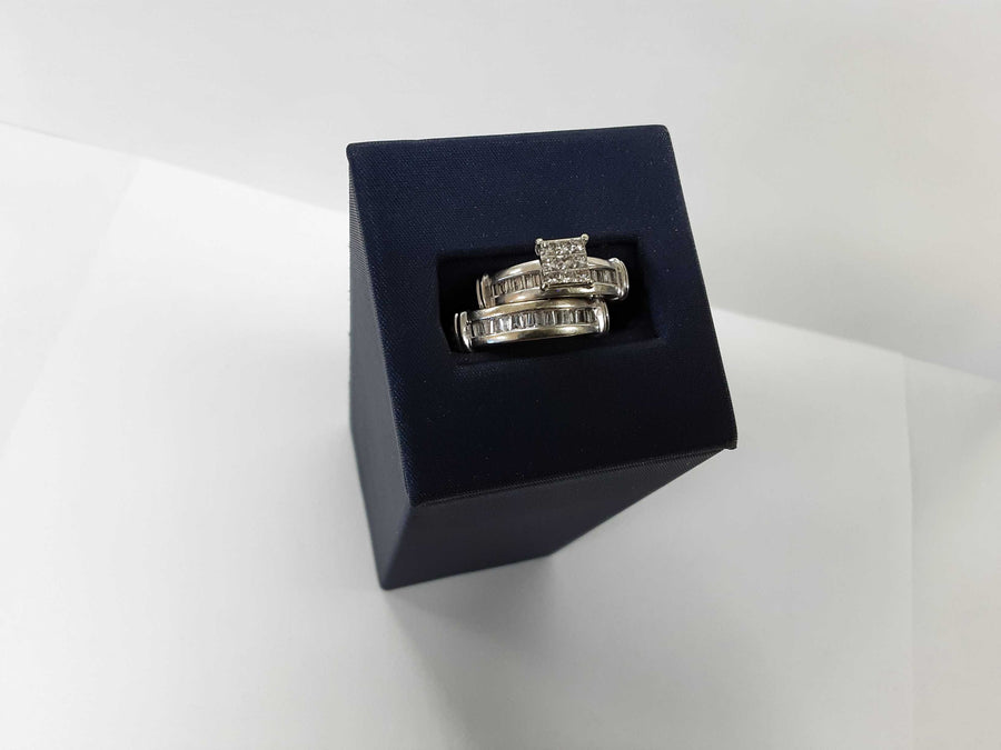 Ring - Engagement Set - White Gold 14k (.585) 6.4 grams Size 20
