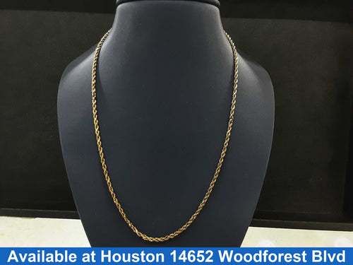 Rope Chain - Yellow Gold 10k (.417) 3.1 grams 20 inch