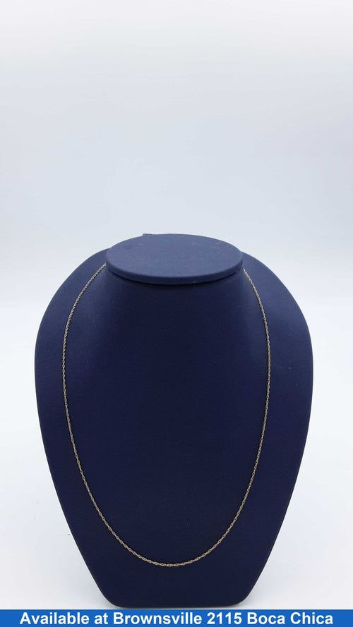 Rope Chain - Yellow Gold 10k (.417) 0.6 grams 18 inch