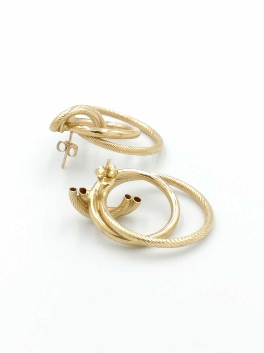 Hoop Earrings - Yellow Gold 14k (.585) 4.4 grams