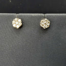 Double Stud Earring - White Gold 14k (.585) 1.8 grams